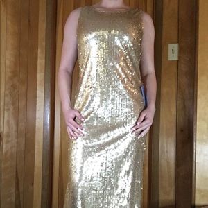Brand new gold sequin dress!